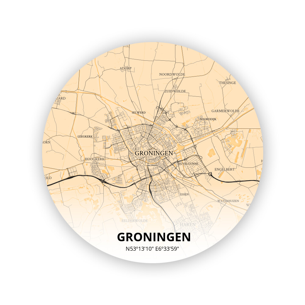 Cirkel poster van Groningen